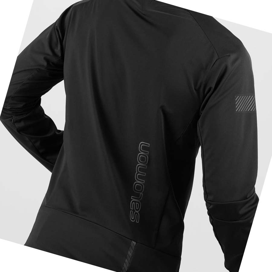 Salomon GORE-TEX INFINIUM™ WINDSTOPPER® PRO Erkek Ceket Siyah | TR 3261JPQ